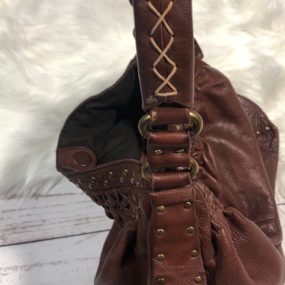 Lucky Brand Brown Leather Hobo Purse - Picture 4 of 8
